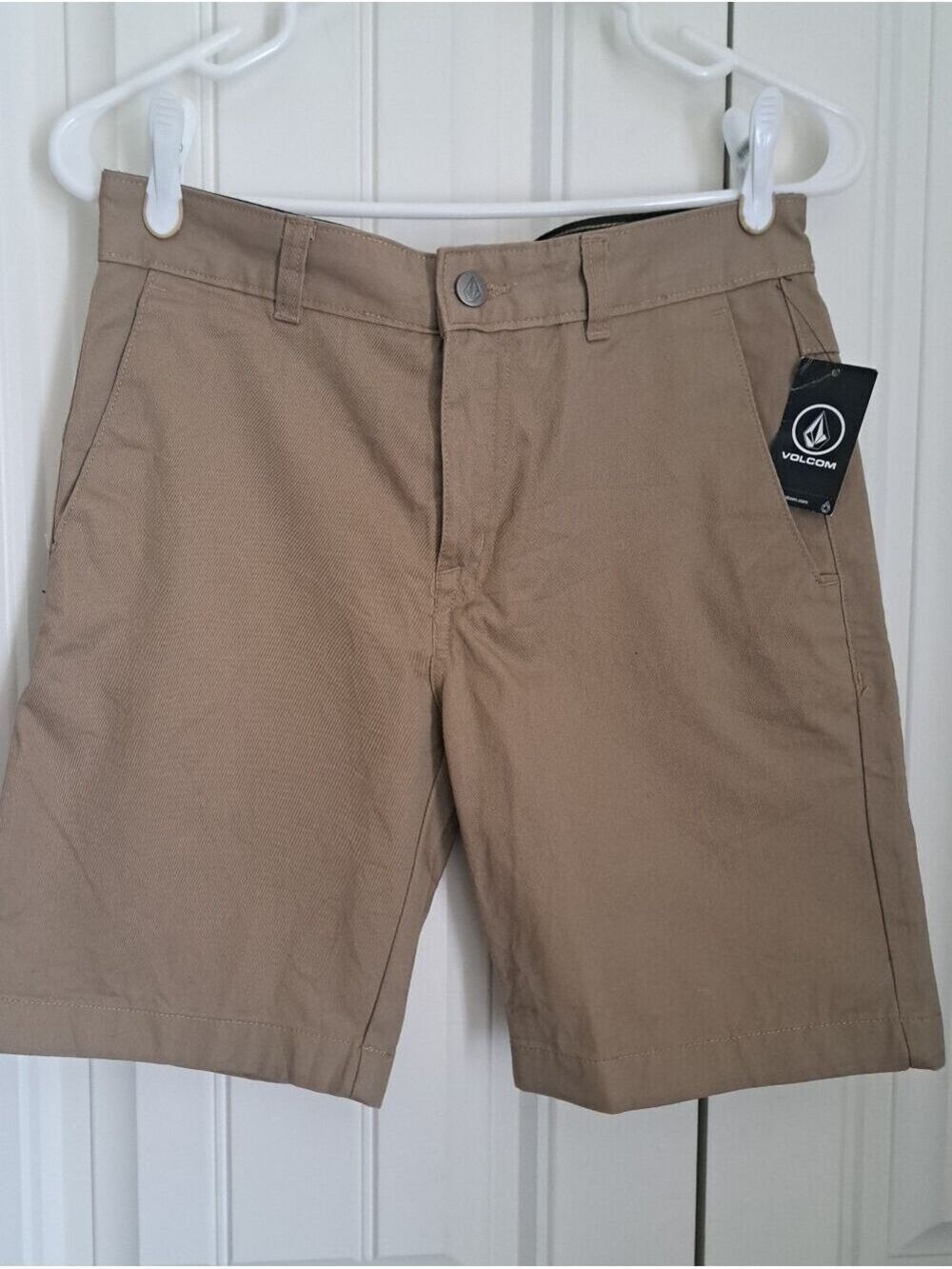 Men's VOLCOM khaki brown tan shorts slim coastal skateboard streetwear size 29